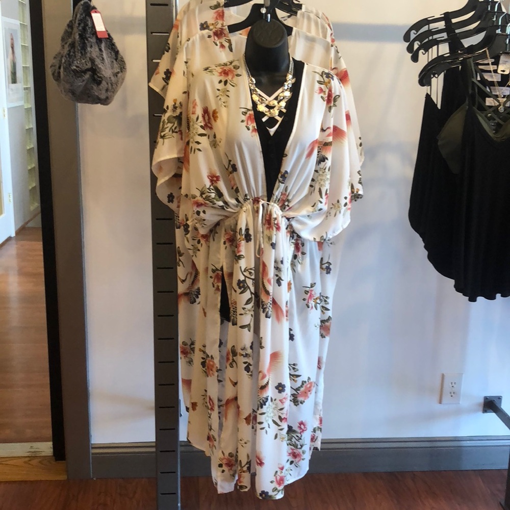 L Love Floral Kimono